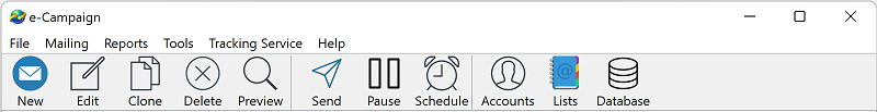 Main Window Toolbar